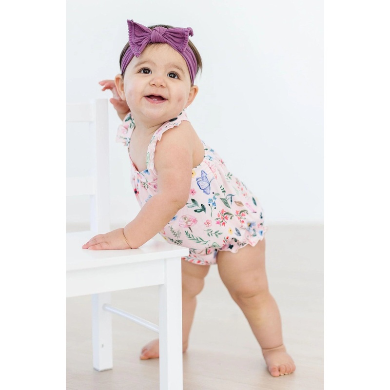 Butterfly Meadows Ruffle Cross Back Romper