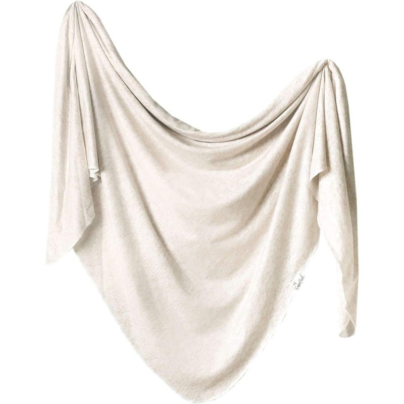 Copper Pearl Knit Swaddle Blanket | Oat