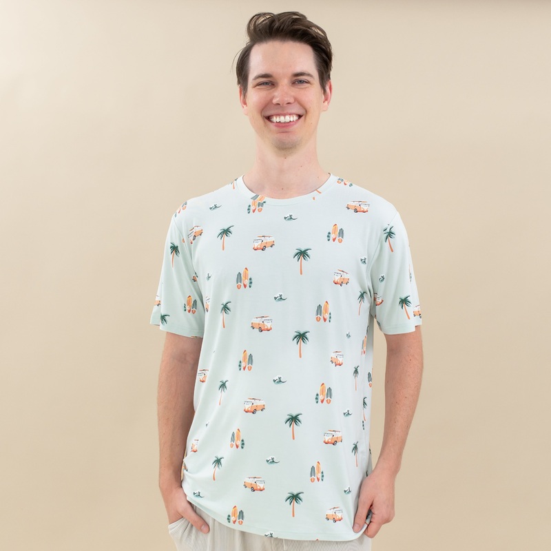 Men’s Crew Neck Tee in Dew Surf