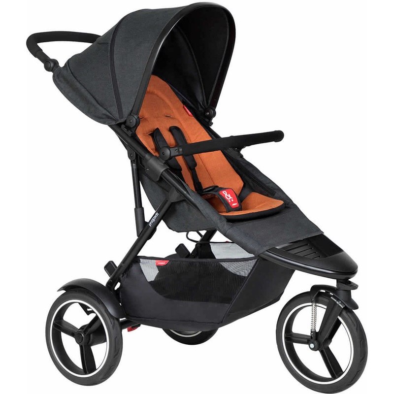 Phil & Teds Dash Stroller & Liner – Black/Rust