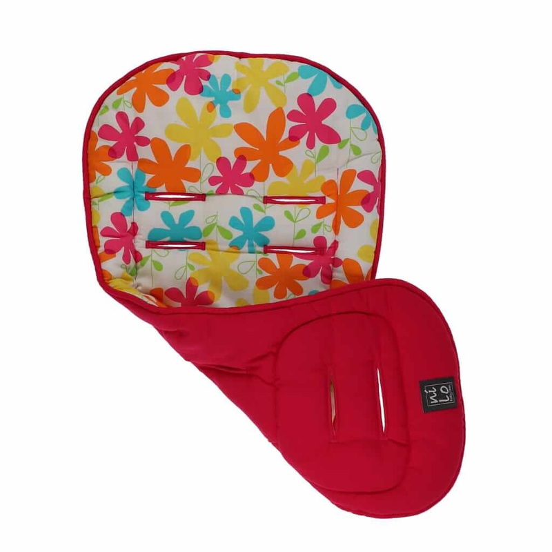 Short Stroller Mat Flowers Rainbow
