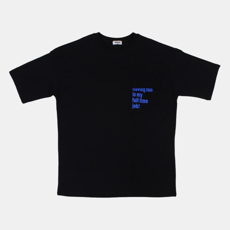Unisex Black Cotton T-Shirt  “Full Time Job” Print