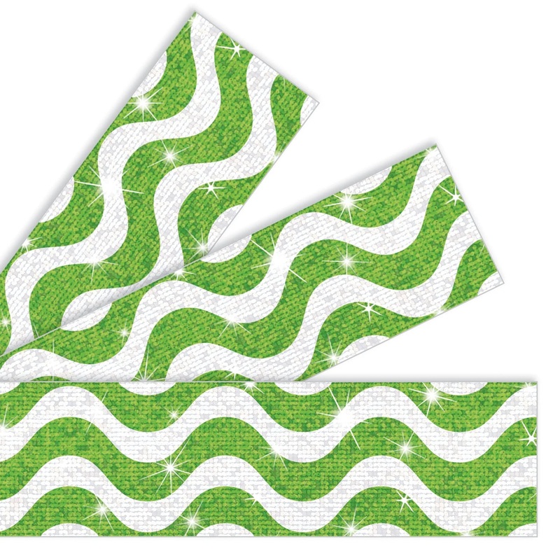 Wavy Lime Bolder Borders  Sparkle Plus