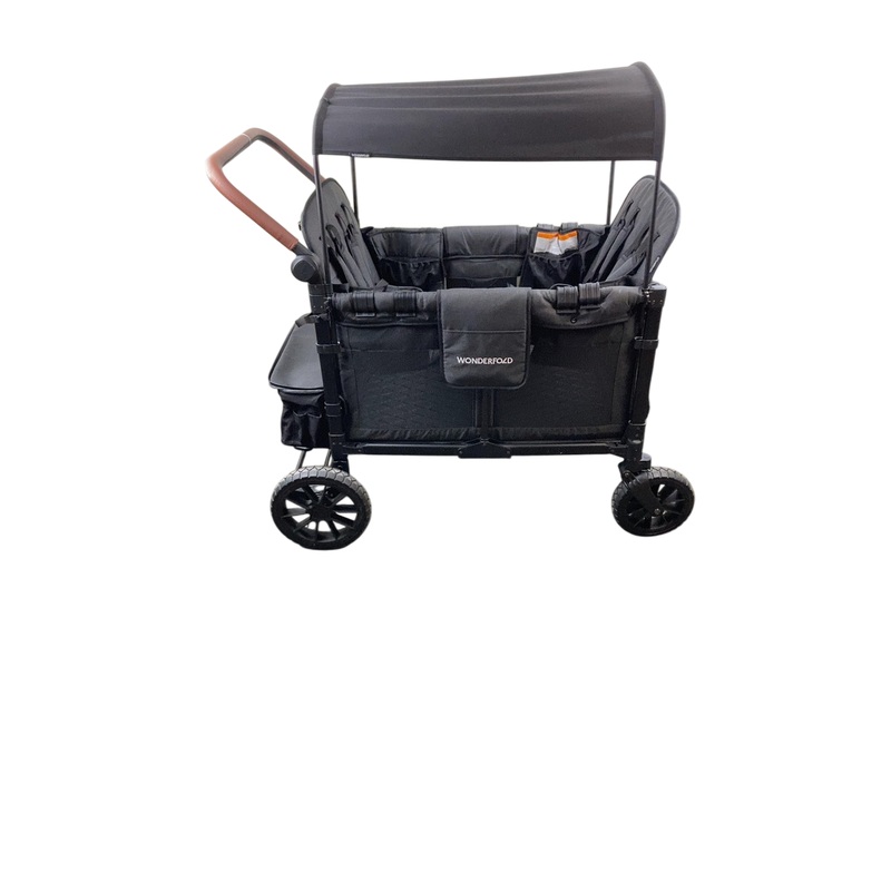Wonderfold W4 Luxe Quad Stroller Wagon, 2023, Volcanic Black