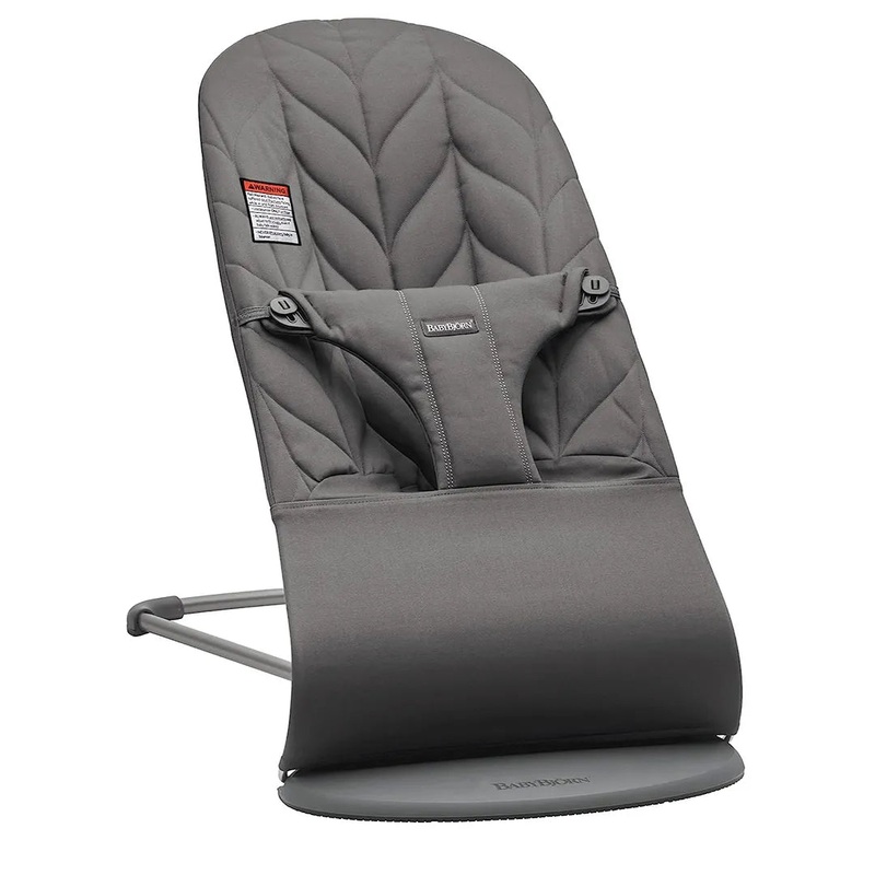 Bouncer Bliss – Dark Gray Frame, Petal Quilt Cotton, Anthracite