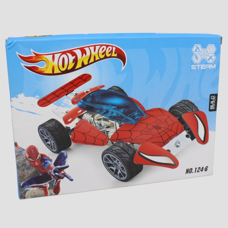 Build & Play Steel Racing Car  246-Piece Construction Set