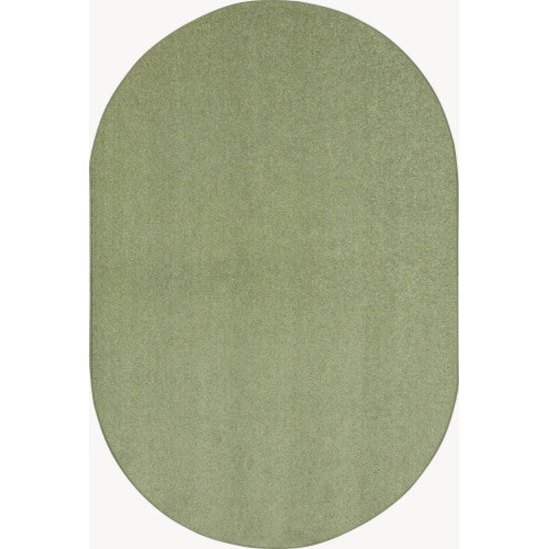 Endurance Solid Color Rug, 12′ x 7’6″ Oval, Sage