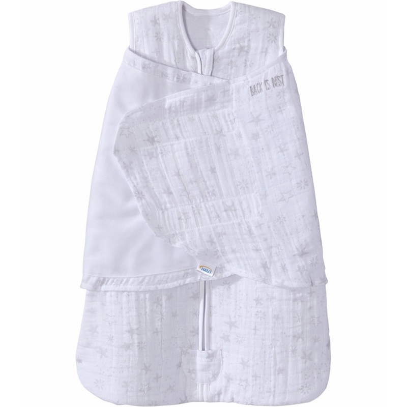 Halo SleepSack Quilted Muslin Swaddle – Constellation Grey (Newborn)