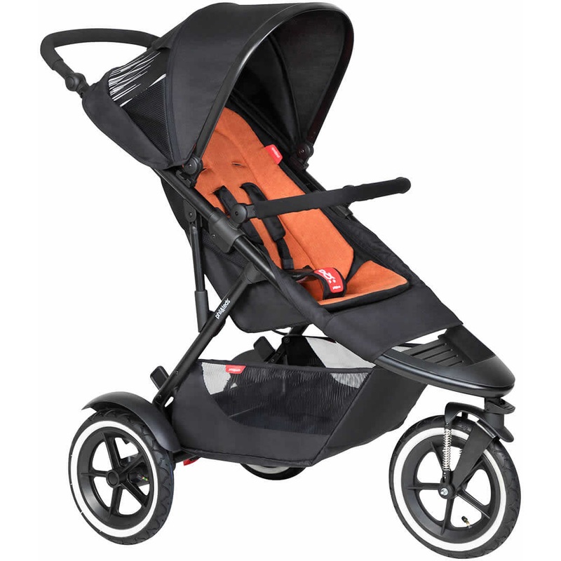 Phil & Teds Sport Stroller & Liner – Black/Rust