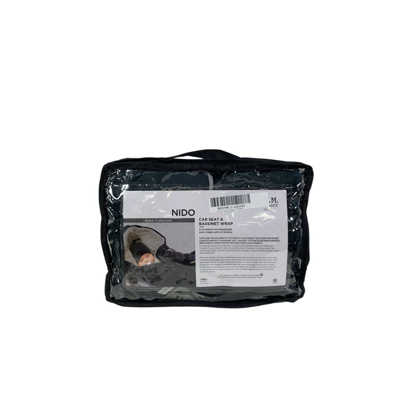 7 A.M. Enfant Nido, Black Velour, Small (0-6 Months)