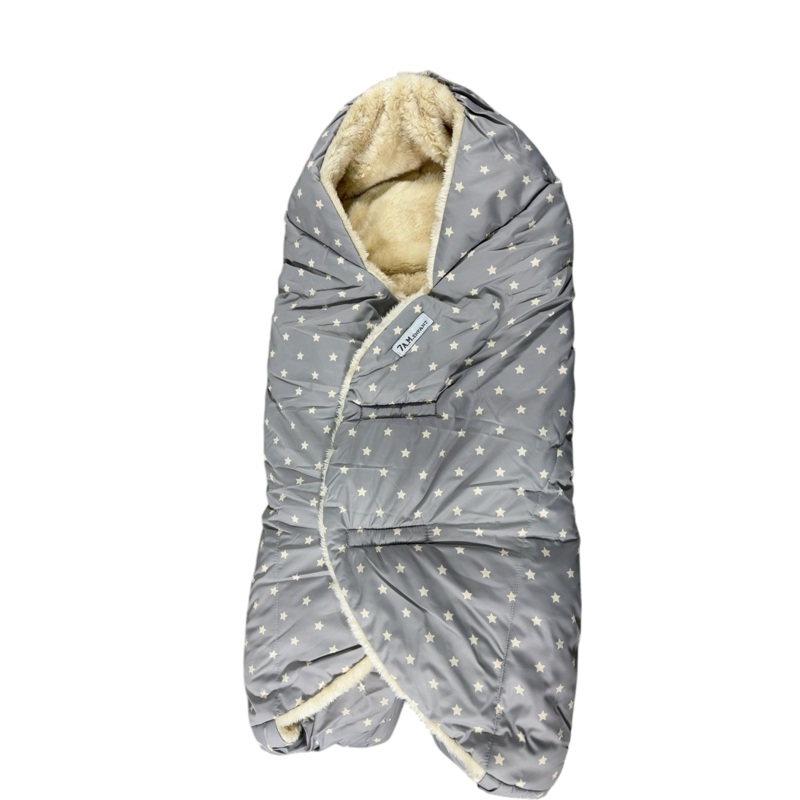 7 A.M. Enfant Nido, Grey Stars, Small (0-6 Months)