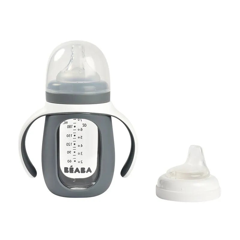 7 Oz. 2-in-1 Glass Training Cup – Charcoal