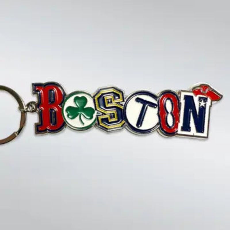 Boston Letter Icons Keychain