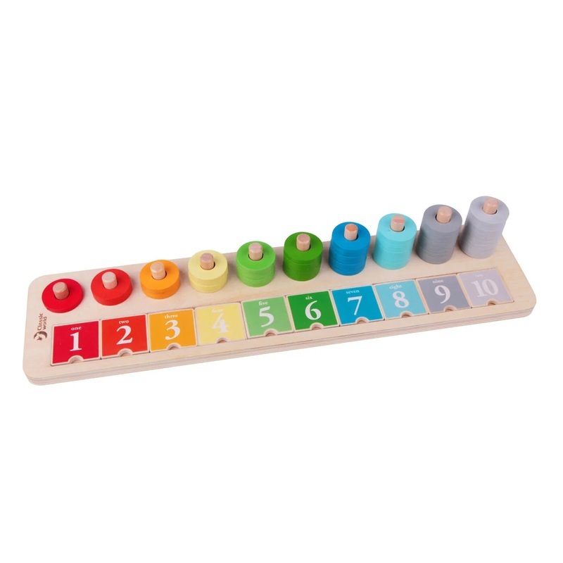 Classic World – Wooden Multicoloured Counting Stacker