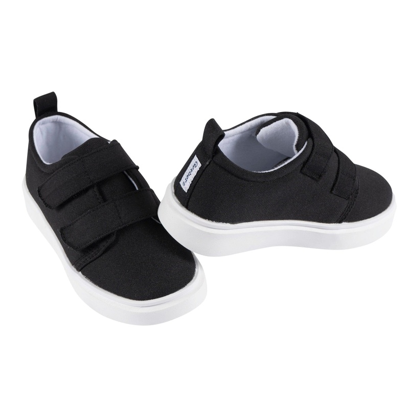 Infant & Toddler Neutral Black Strap Sneaker