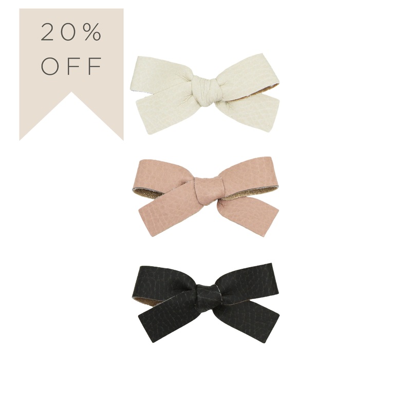 Leather 3 Pack – Primrose Bow Clips
