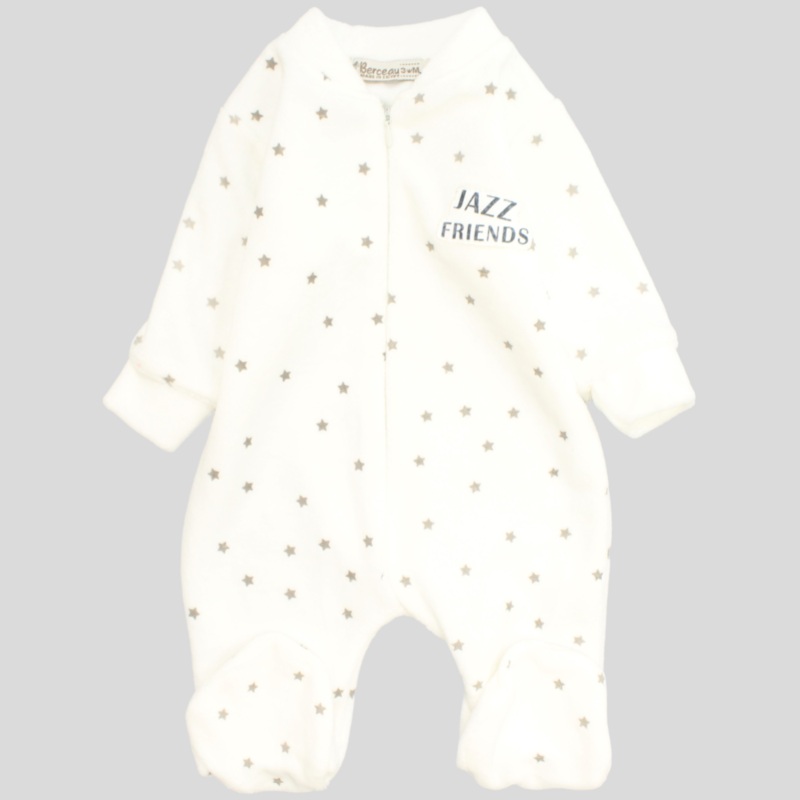 Little Stars Long-Sleeved Baby Footie