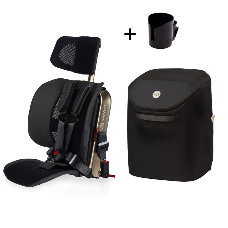 WAYB Pico Forward-Facing Car Seat and Carry Bag + Cup Holder Bundle