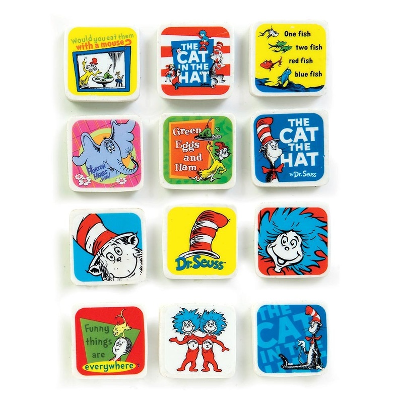 Dr. Seuss Character Eraser (Dozen)