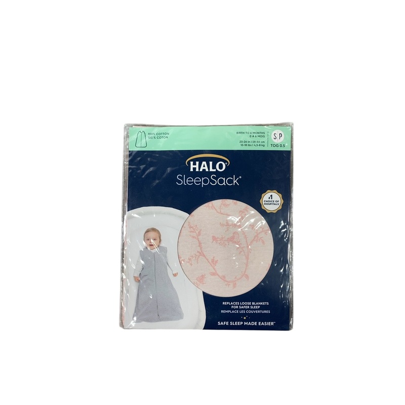 Halo Cotton Sleepsack, Pink Toile, Small