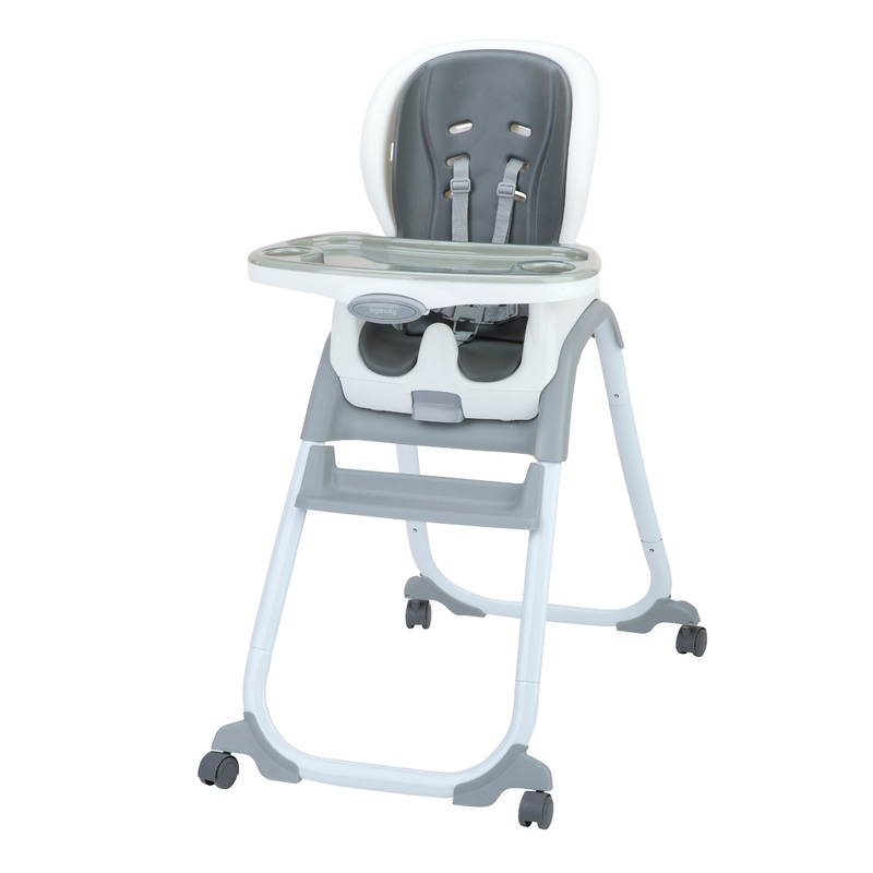 Ingenuity SmartClean Trio Elite 3-in-1 Convertible Baby High Chair, Toddler Chair, and Dining Booster Seat – Slate