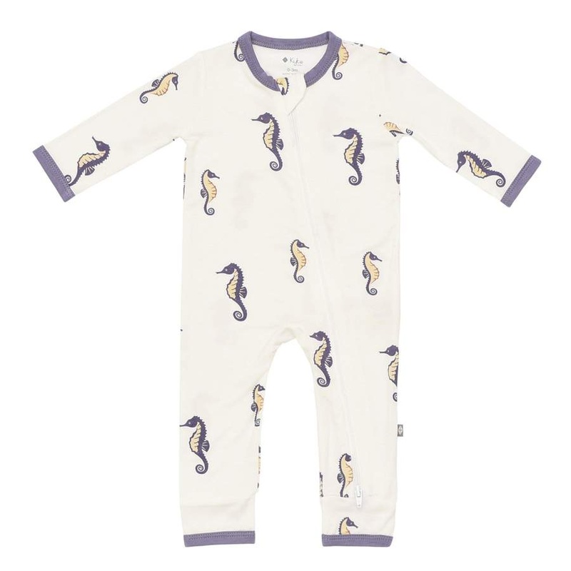 Kyte Baby Printed Zippered Romper – Sea Horse (12-18 months)