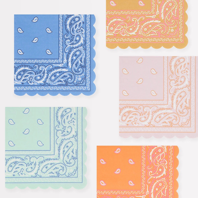 Meri Meri Western Bandana Small Napkins (x 16)
