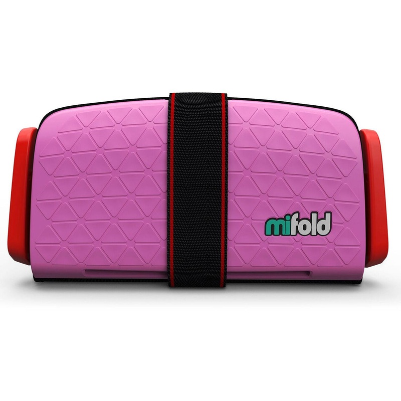 Mifold Grab-and-Go Backless Belt Positioning Booster Car Seat – Perfect Pink