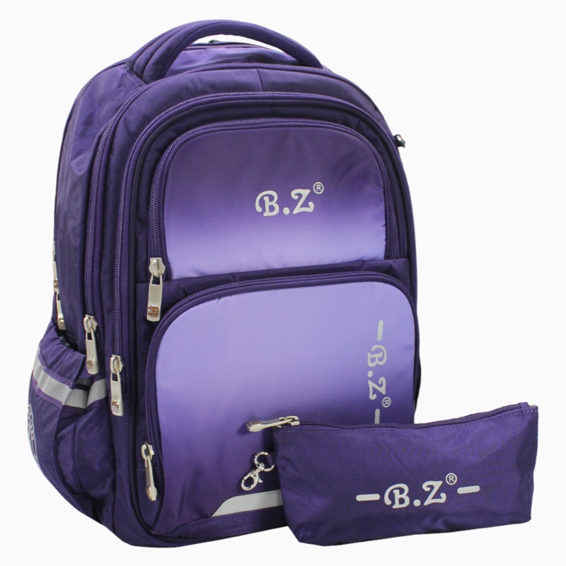 Purple School Set – 20 Inches (Backpack + Pencil Case)