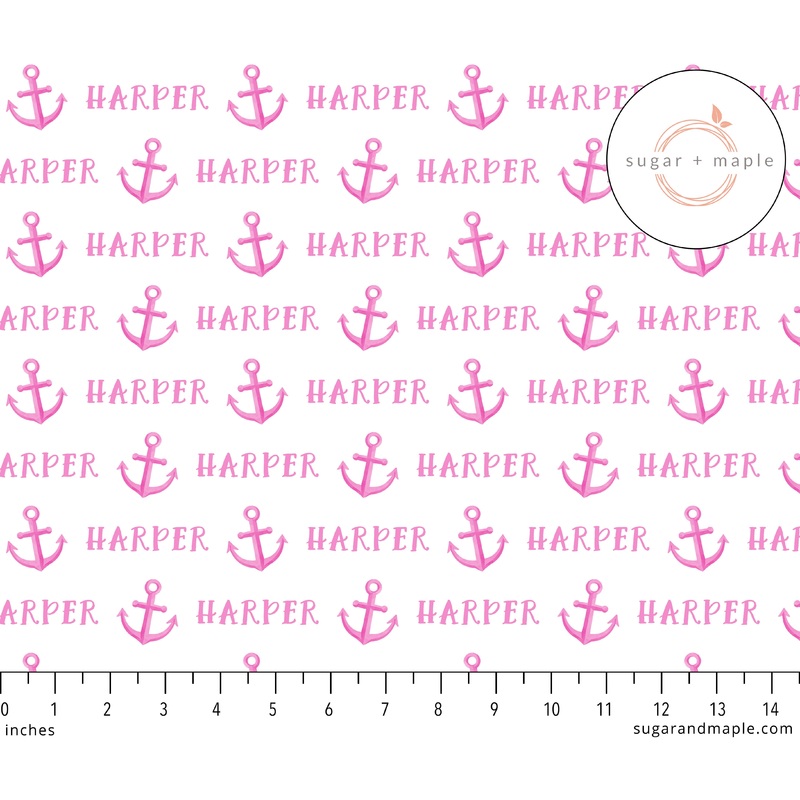 Sugar + Maple Plush Minky Fleece Personalized Blanket | Anchor