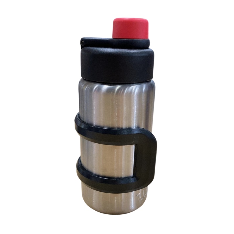 Woom GLUG Stainless Steel Bottle + Bottle Cage, Stainless