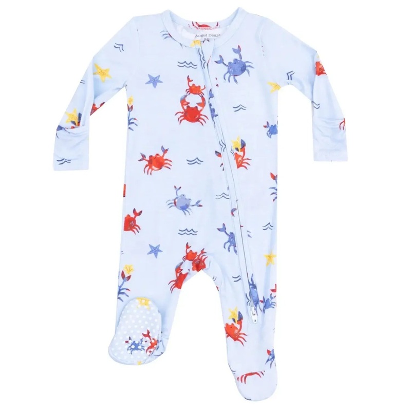 Angel Dear – Two-Way Zipper Romper – Crayon Crabs