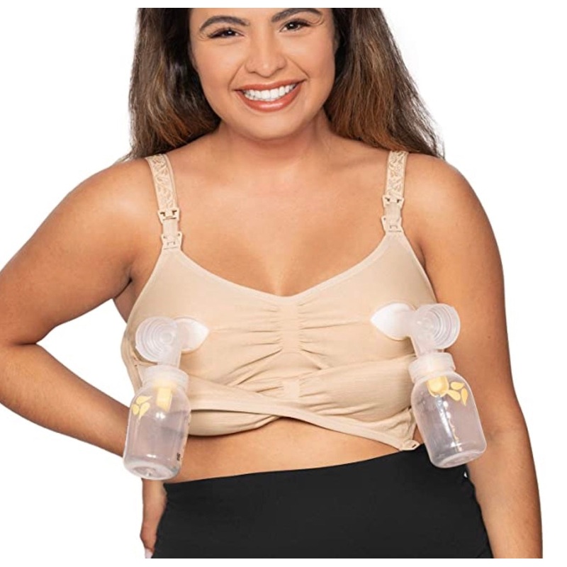 Kindred Bravely Sublime Hands-Free Pumping & Nursing Bra, Beige, Busty, Large – MISSING INVENTORY