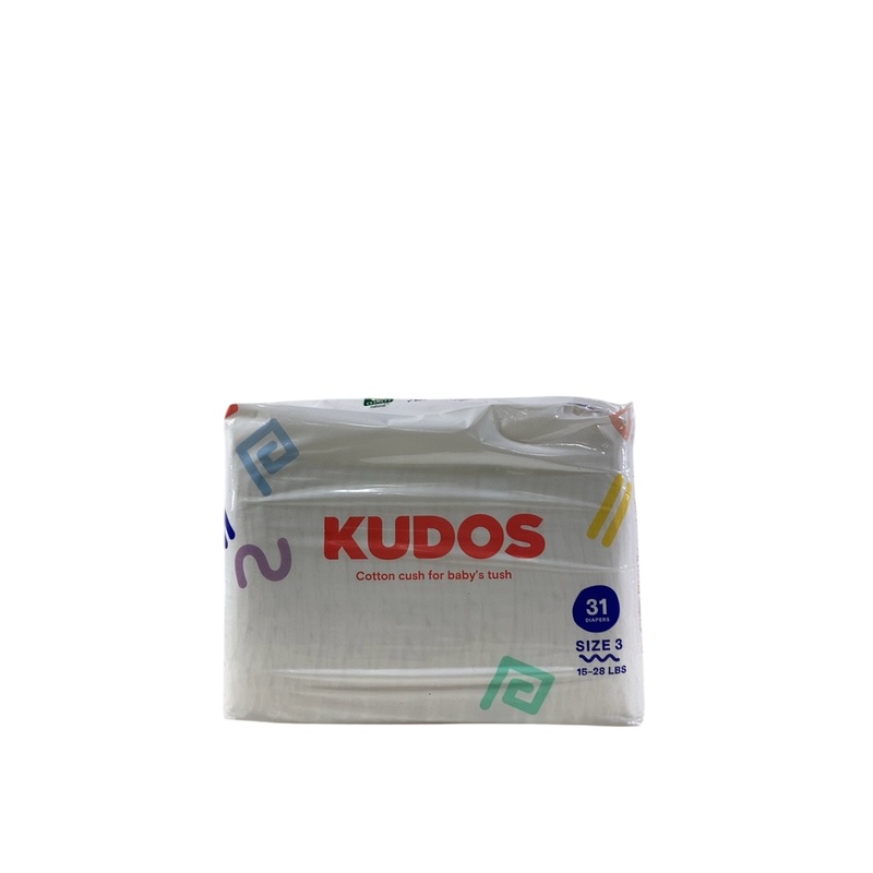 Kudos Diapers, 31, Size 3, White