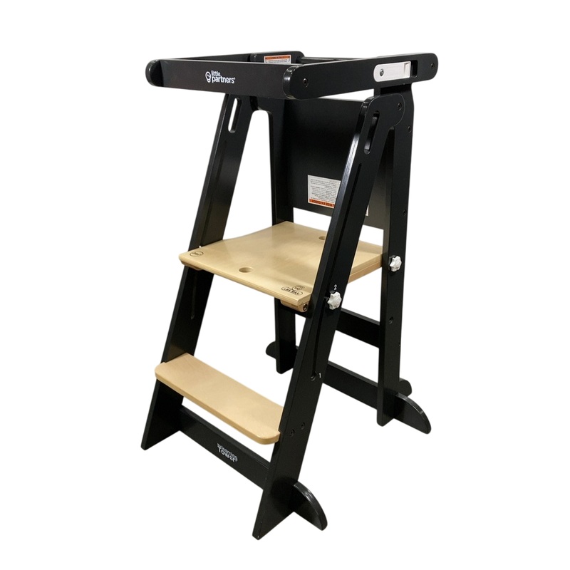 Little Partners Learn N Fold Learning Tower, Charcoal with Natural