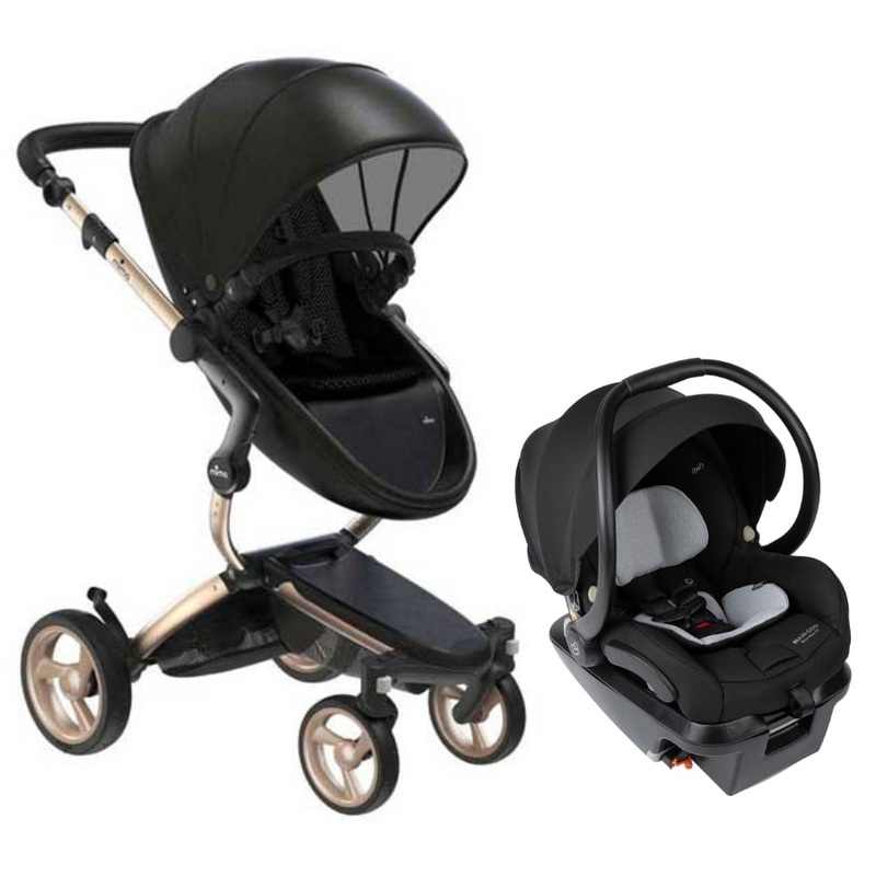 Mima Xari 4G + Maxi Cosi Mico XP Max Travel System Bundle – Gold – Black / Black / Essential Black