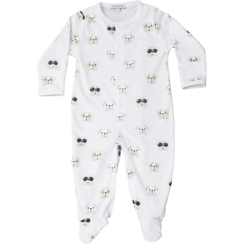 Noomie Snap Footie – Black Bulldog (NB)