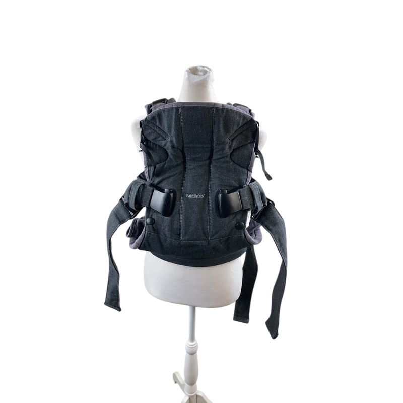 BabyBjorn Baby Carrier One, Denim Grey/Dark Grey Woven Mix