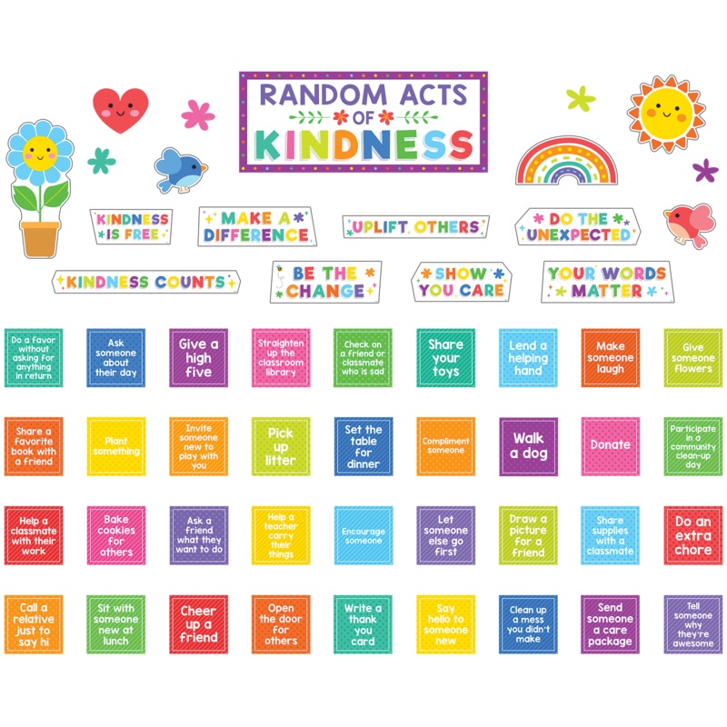 Colorful Random Acts of Kindness Bulletin Board Set