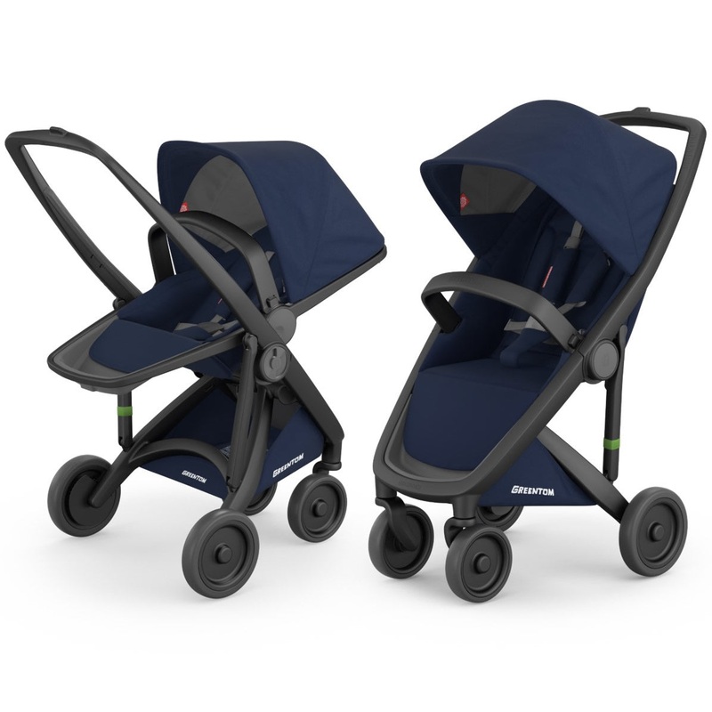 Greentom 2 in 1 Stroller – Black/Blue