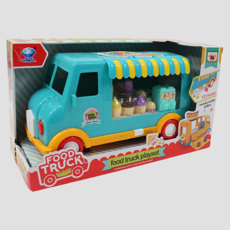 Kids’ Fast Food Truck Playset  Pretend Play Toy with Music & Light