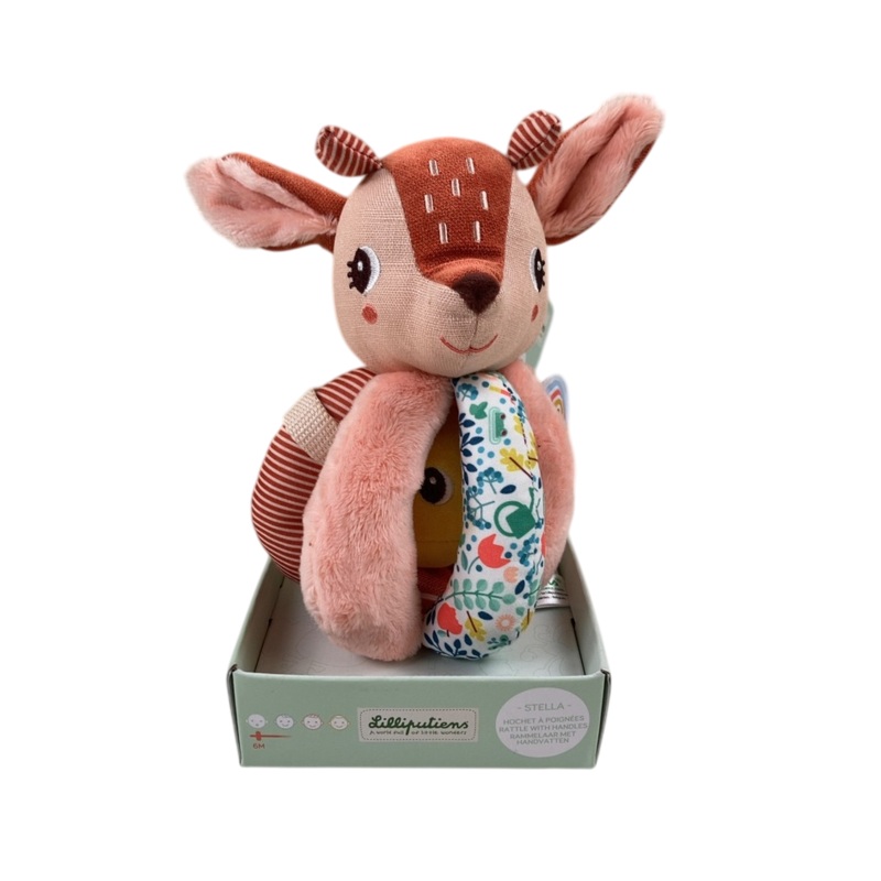 Lilliputiens Plush Activity Rattle With Handles, Stella