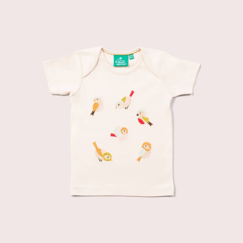 Little Green Radicals – Little Birds Applique Short SleeveT-Shirt