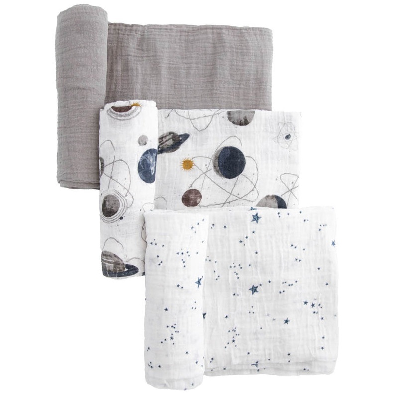 Little Unicorn Cotton Muslin Swaddle 3 Pack – Planetary 2 Set