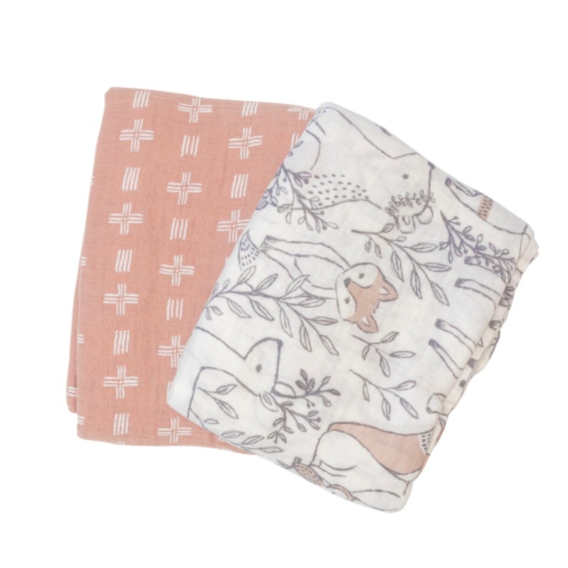 Muslin Swaddle Blankets – 2 Pack