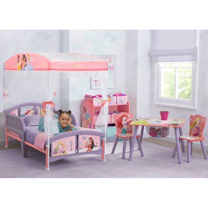 Princess Plastic Toddler Bed with Canopy