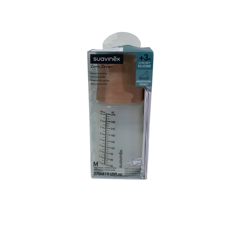 Suavinex Zero Zero Anti-Colic Bottle, 9oz, Medium