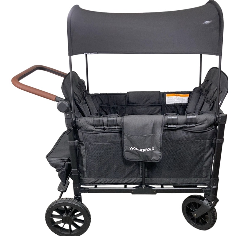 Wonderfold W4 Luxe Quad Stroller Wagon, 2024, Volcanic Black