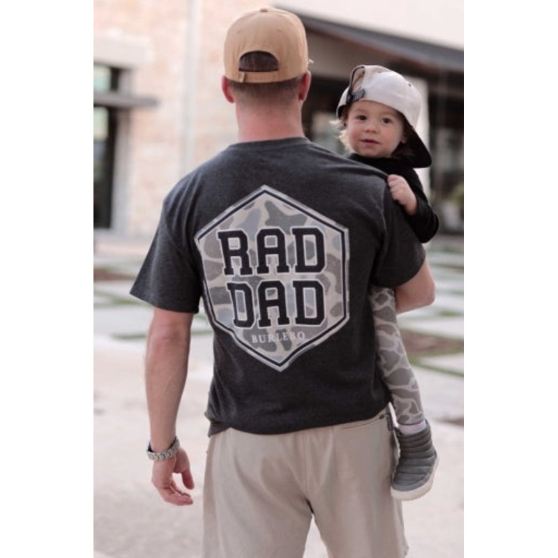 Burlebo Adult Ss Tee Rad Dad | Heather Black