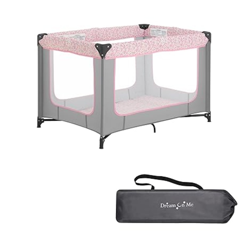 Dream On Me Zodiac Portable Playard, Grey/Pink